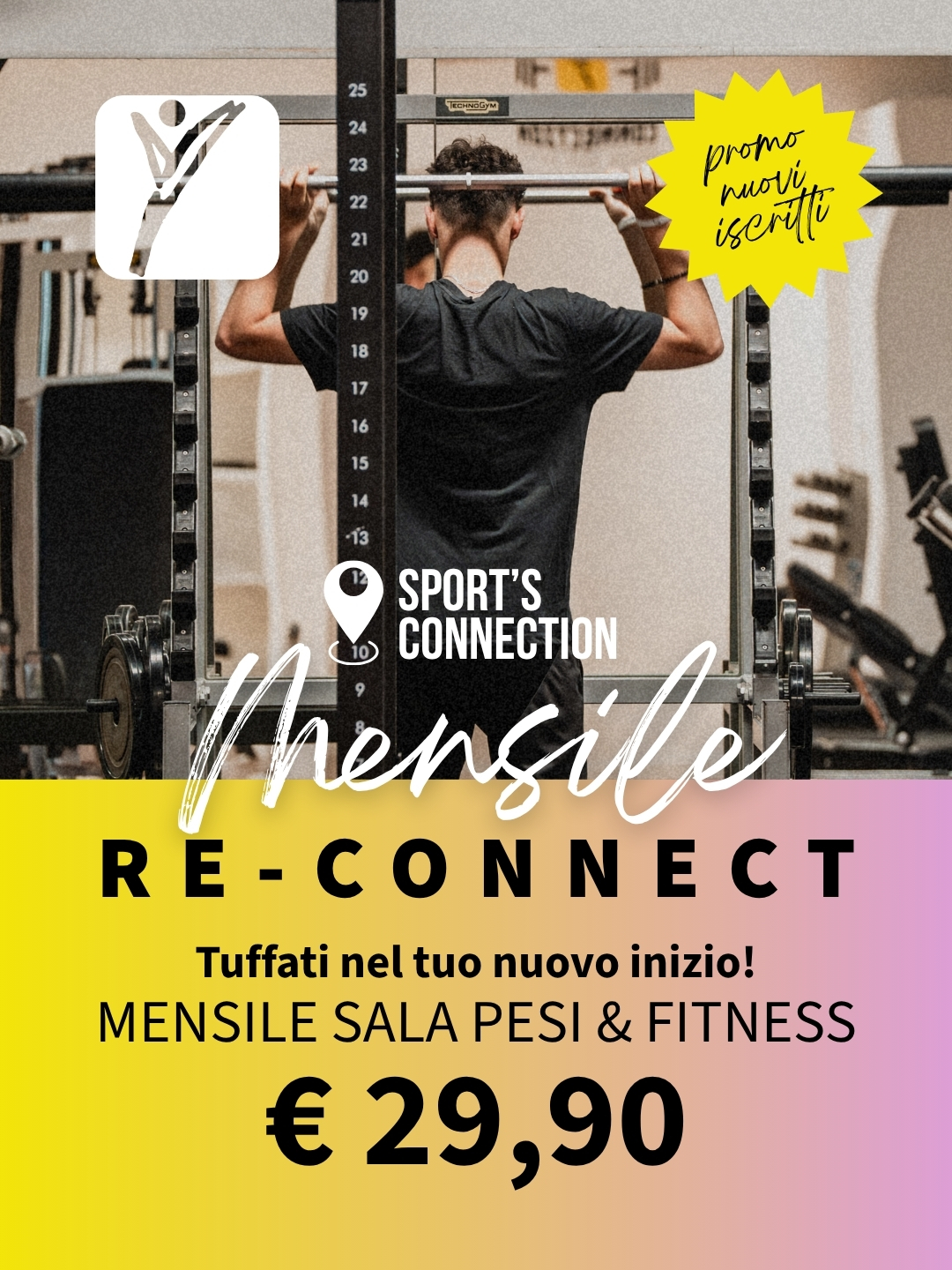 RE-CONNECT Sport's Connection: un mese di sala pesi e fitness a 29,90 euro